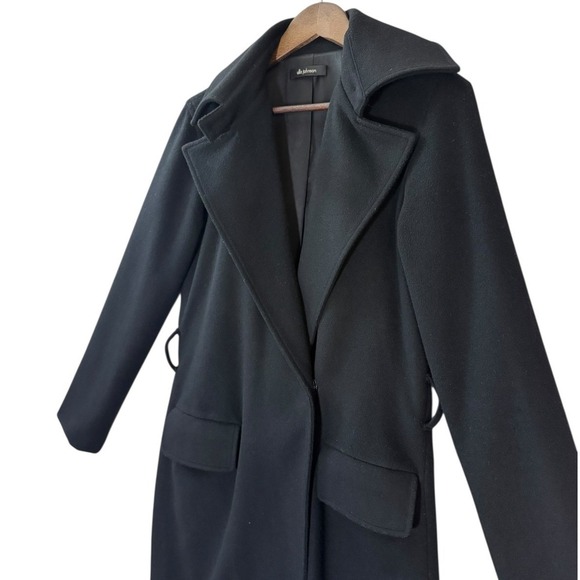 Ulla Johnson Womens Wool Cashmere Overcoat M Black Single-Breasted Tailored - Picture 9 of 13